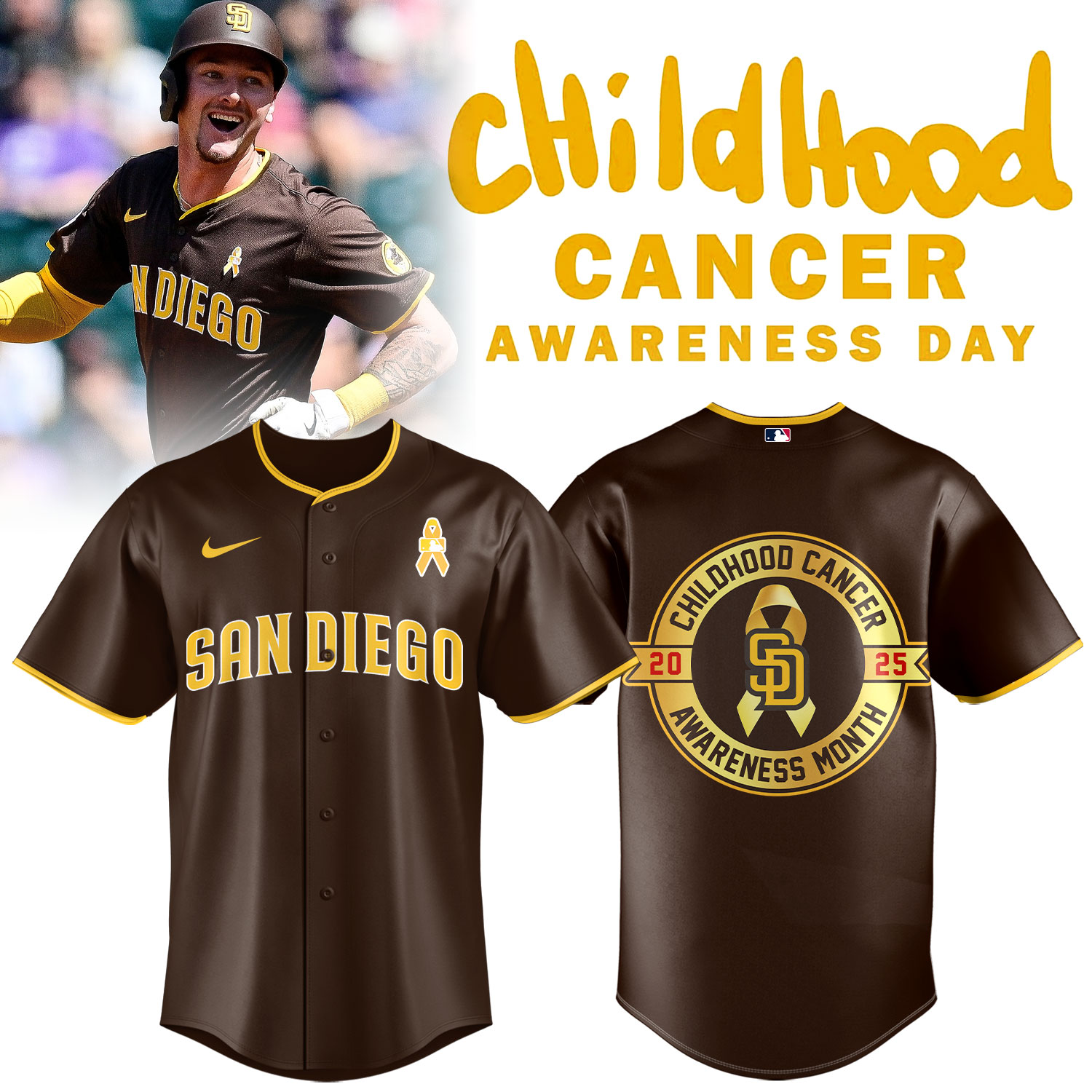 San Diego Padres Child Hood Cancer awareness Jersey San Diego Padres Child Hood Cancer awareness Jersey