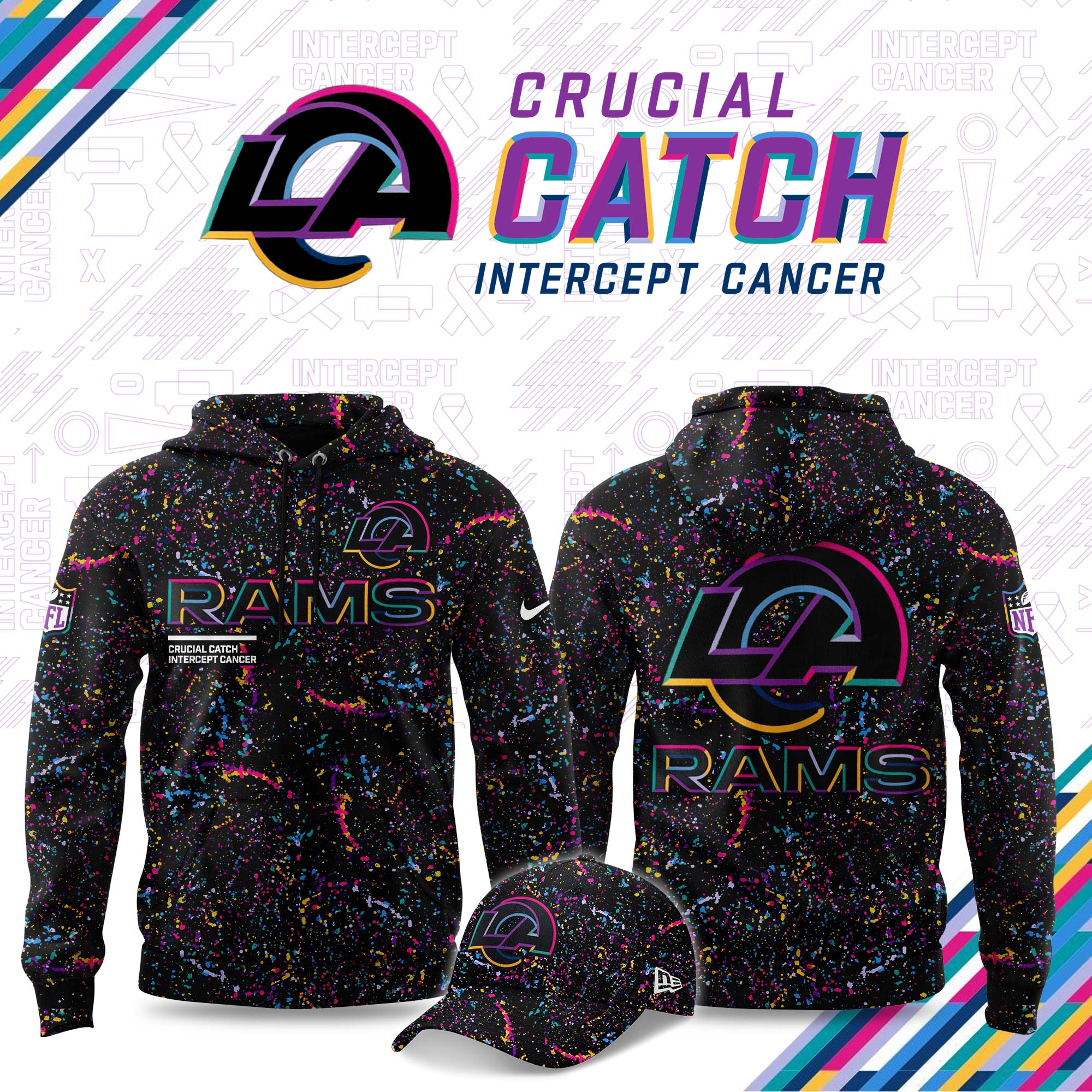Los Angeles Rams Crucial Catch 2025 Limited Hoodie Los Angeles Rams Crucial Catch 2025 Limited Hoodie