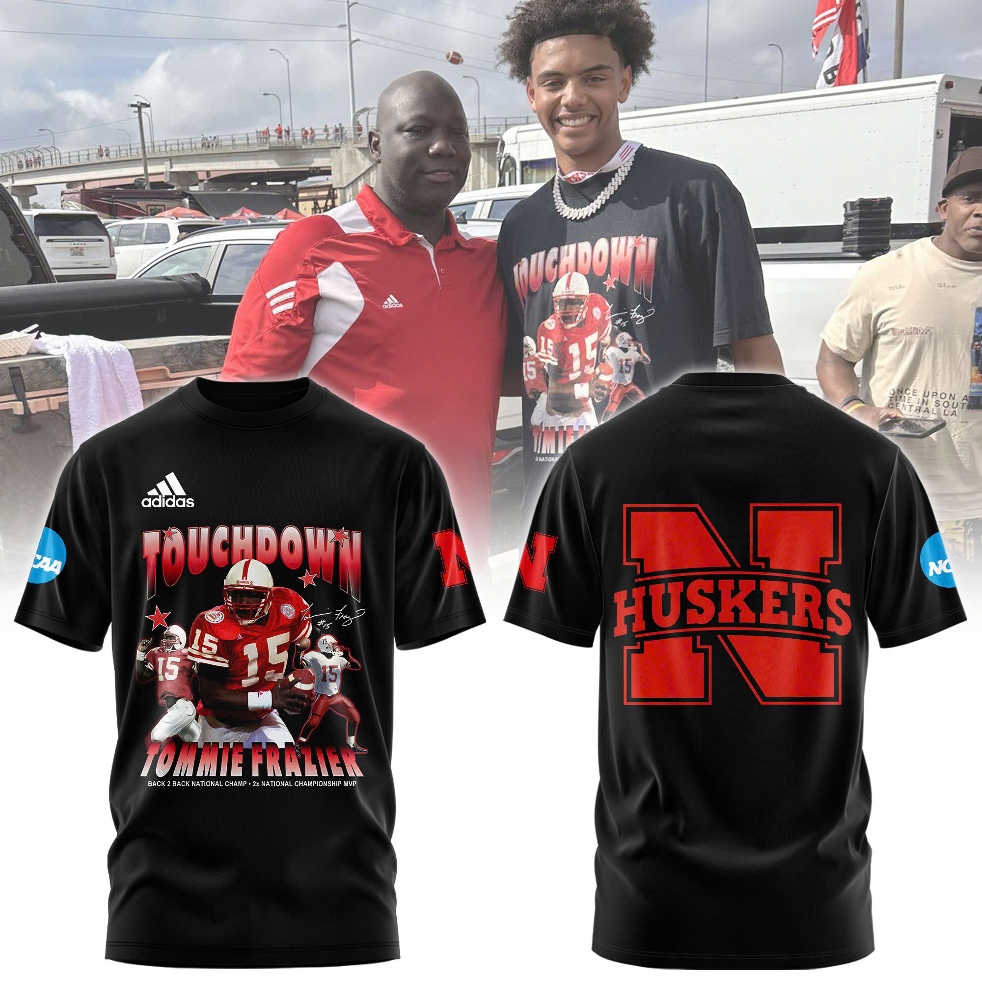 Nebraska Cornhuskers Touchdown Tommie Frazier Tshirt Nebraska Cornhuskers Touchdown Tommie Frazier Tshirt