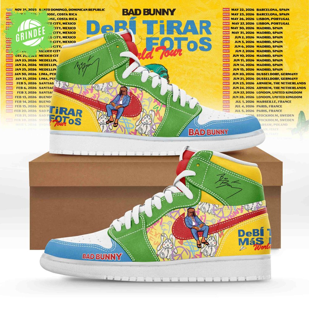 Bad Bunny – Debí Tirar Más Fotos World Tour AJ1 Shoes1 Bad Bunny – Debí Tirar Más Fotos World Tour AJ1 Shoes1