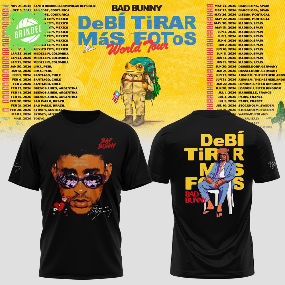 Bad Bunny – Debí Tirar Más Fotos World Tour Tshirt Bad Bunny – Debí Tirar Más Fotos World Tour Tshirt