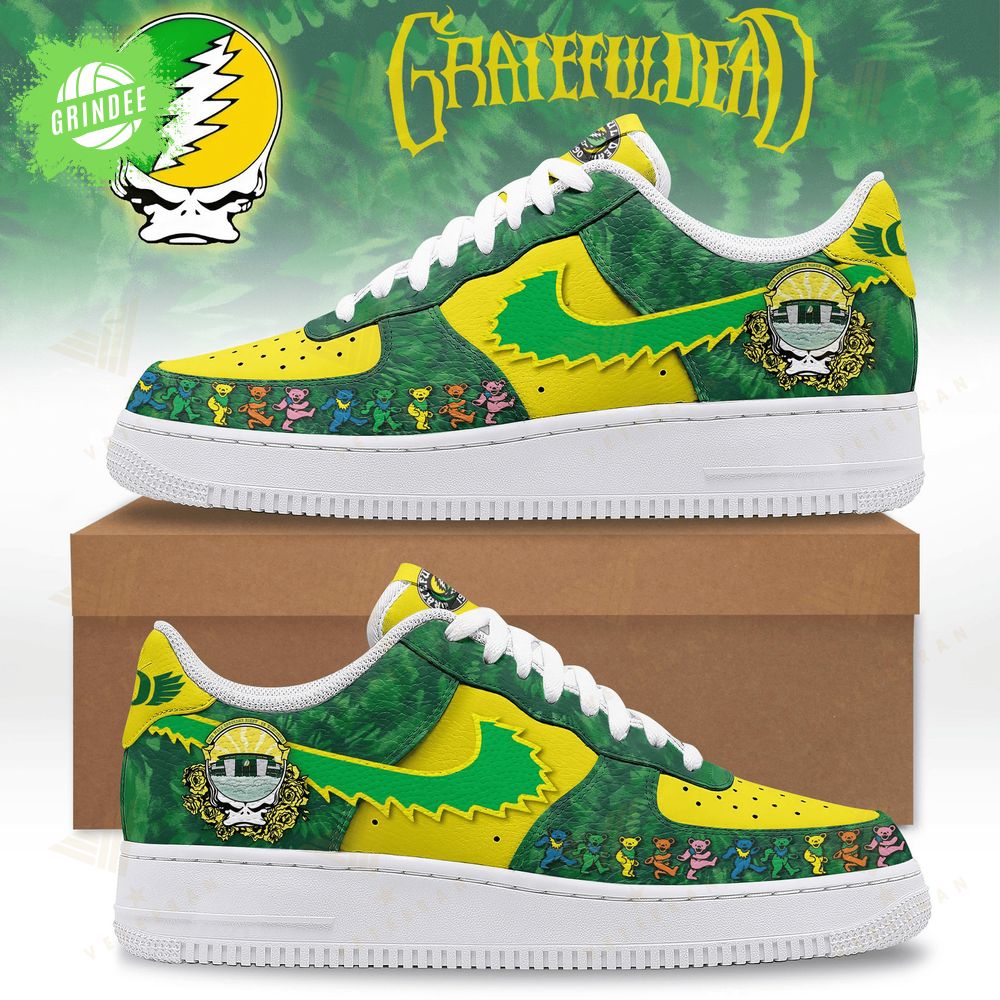 Greateful Dead Oregon Duck Grateful Ducks Nike Air Force One Shoes Greateful Dead Oregon Duck Grateful Ducks Nike Air Force One Shoes
