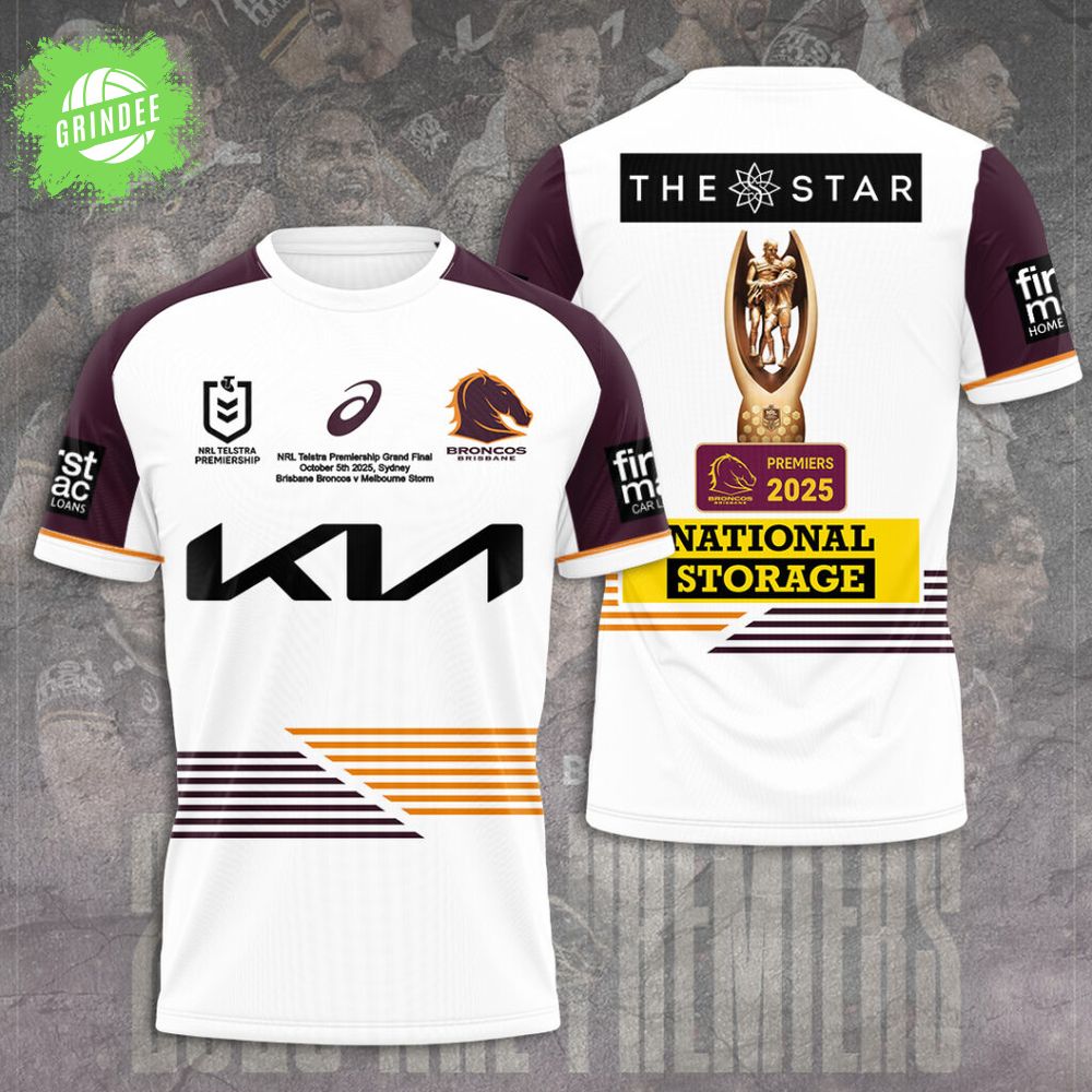 Brisbane Broncos 2025 Premiership 3D Shirt Brisbane Broncos 2025 Premiership 3D Shirt