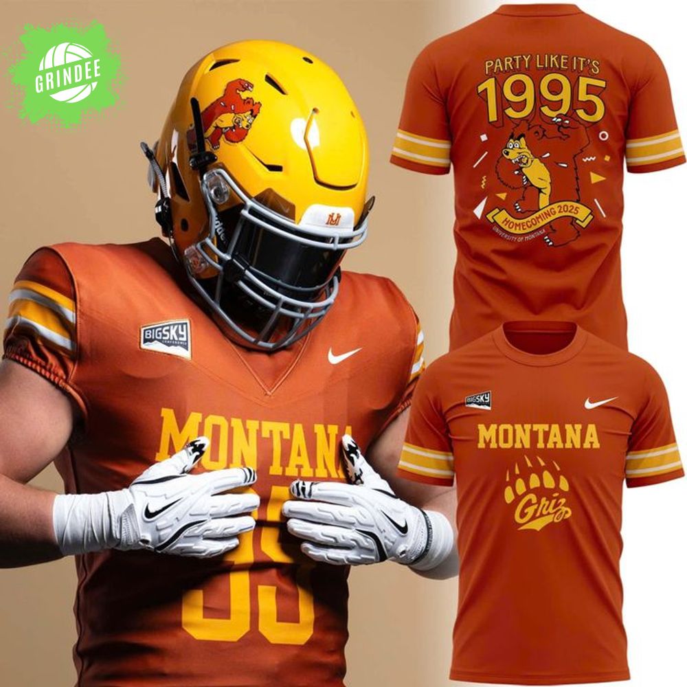 Exclusive Edition Montana Griz 1995 Anniversary Edition Uniforms T-Shirt Exclusive Edition Montana Griz 1995 Anniversary Edition Uniforms T-Shirt