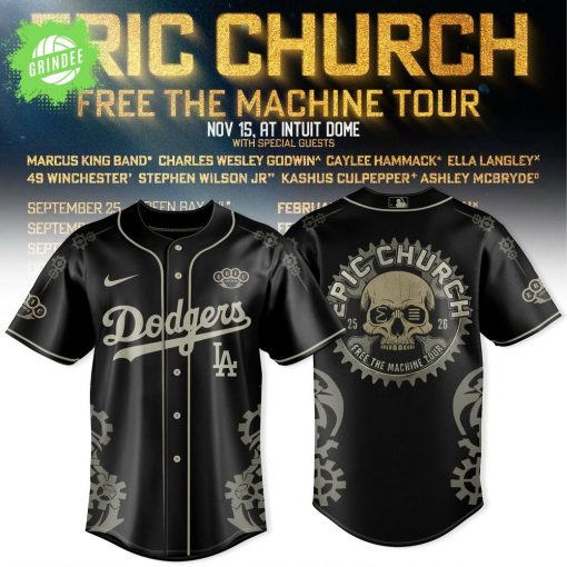 LA Dodgers x Eric Church – Free the Machine Tour Merch Jersey