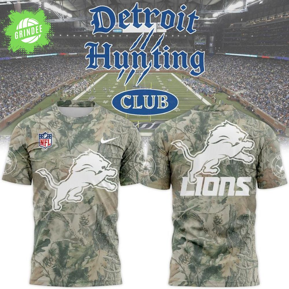 Limited Edition Detroit Lions Hunting New 2025-26 T-Shirt Limited Edition Detroit Lions Hunting New 2025-26 T-Shirt