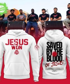 Ohio State Buckeyes Jesus Won White Hoodie