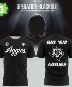Special New Aggies Wordmark Alternate Dark Mode Tshirt In Black
