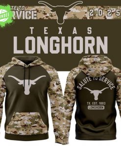 Texas Longhorns Football 2025 Salute To Service Hoodie