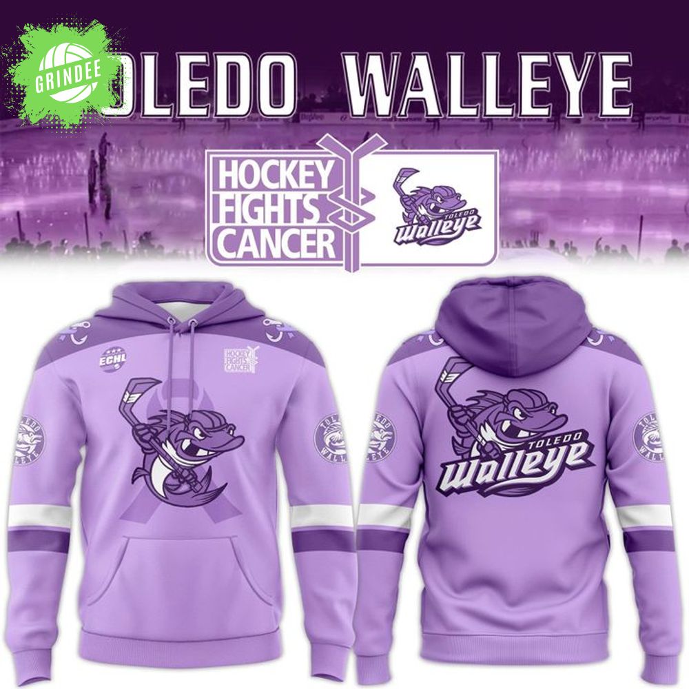 Toledo Walleye Hockey Fights Cancer 2025-2026 Hoodie Toledo Walleye Hockey Fights Cancer 2025-2026 Hoodie