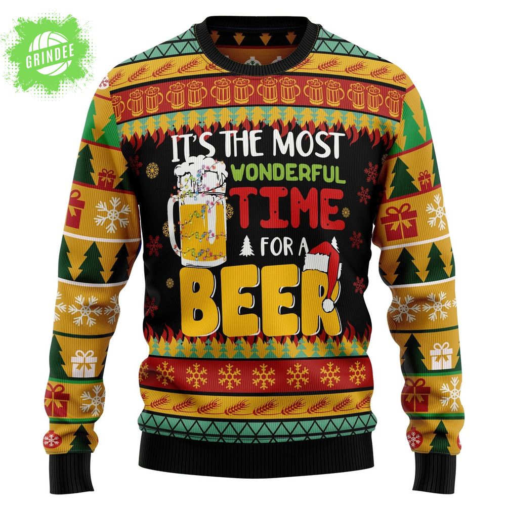 It’s The Most Wonderful Time For A Beer Ugly Christmas Sweater It’s The Most Wonderful Time For A Beer Ugly Christmas Sweater