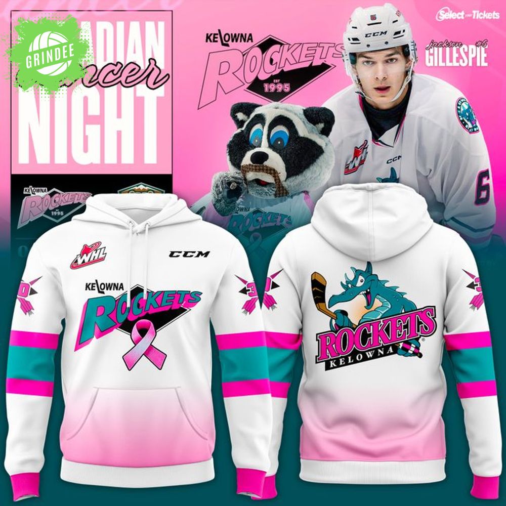 Kelowna Rockets "Paint The Rink Pink" 2025-2026 Hoodie Kelowna Rockets "Paint The Rink Pink" 2025-2026 Hoodie