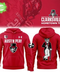 Men’s Red Austin Peay Football 2025 Homecoming Throwback Hoodie