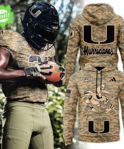 Miami Hurricanes Camo 2025 Military Appreciation Night Hoodie
