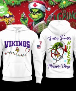 Minnesota Vikings x Christmas Grinch Nurse Night Specical 2026-3D Unisex Hoodie