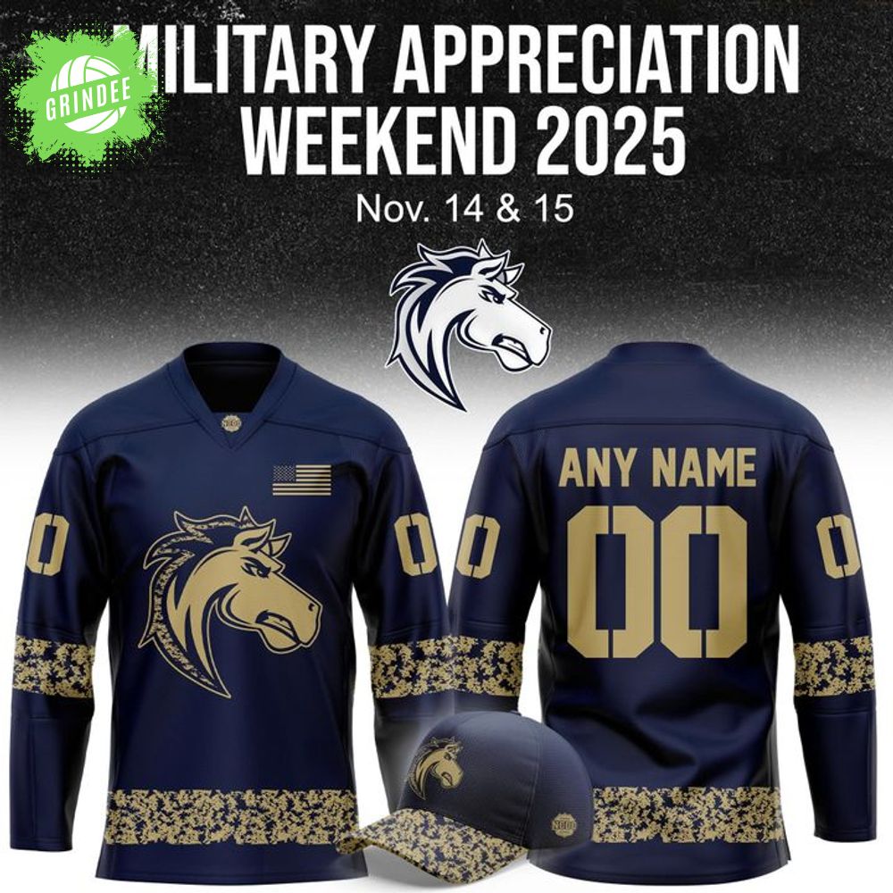Ogden Mustangs '' Military Night '' Hockey Jersey 2025 Ogden Mustangs '' Military Night '' Hockey Jersey 2025