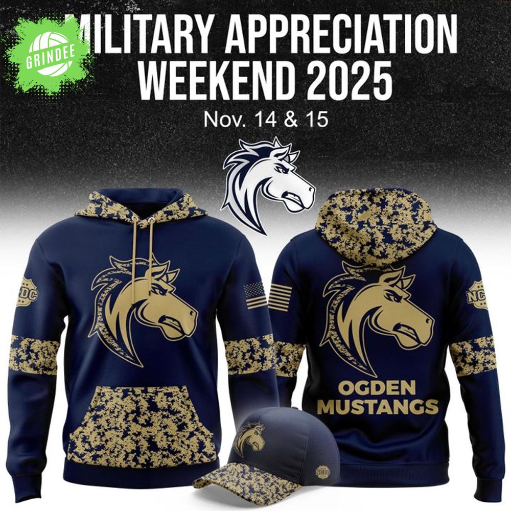 Ogden Mustangs '' Military Night '' Hoodie 2025 Ogden Mustangs '' Military Night '' Hoodie 2025