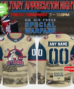 Peoria Rivermen ” Military Night ” Hockey Jersey 2025