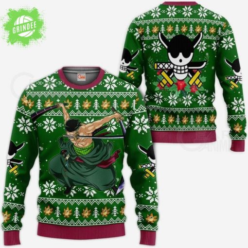 Roronoa Zoro Swords One Piece Anime Christmas Sweater