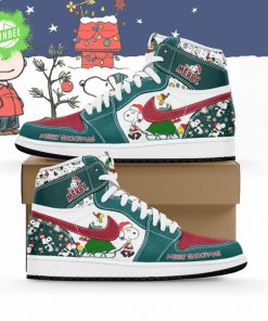 Snoopy Christmas AJ1 High Sneakers Shoes
