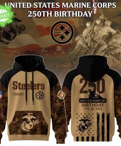 Special Edition Hoodie – Pittsburgh Steelers x U.S.M.C 250th Birthday-3D Unisex Hoodie
