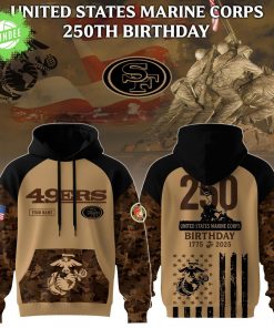 Special Edition San Francisco 49ers x U.S.M.C 250th Birthday-3D Unisex Hoodie