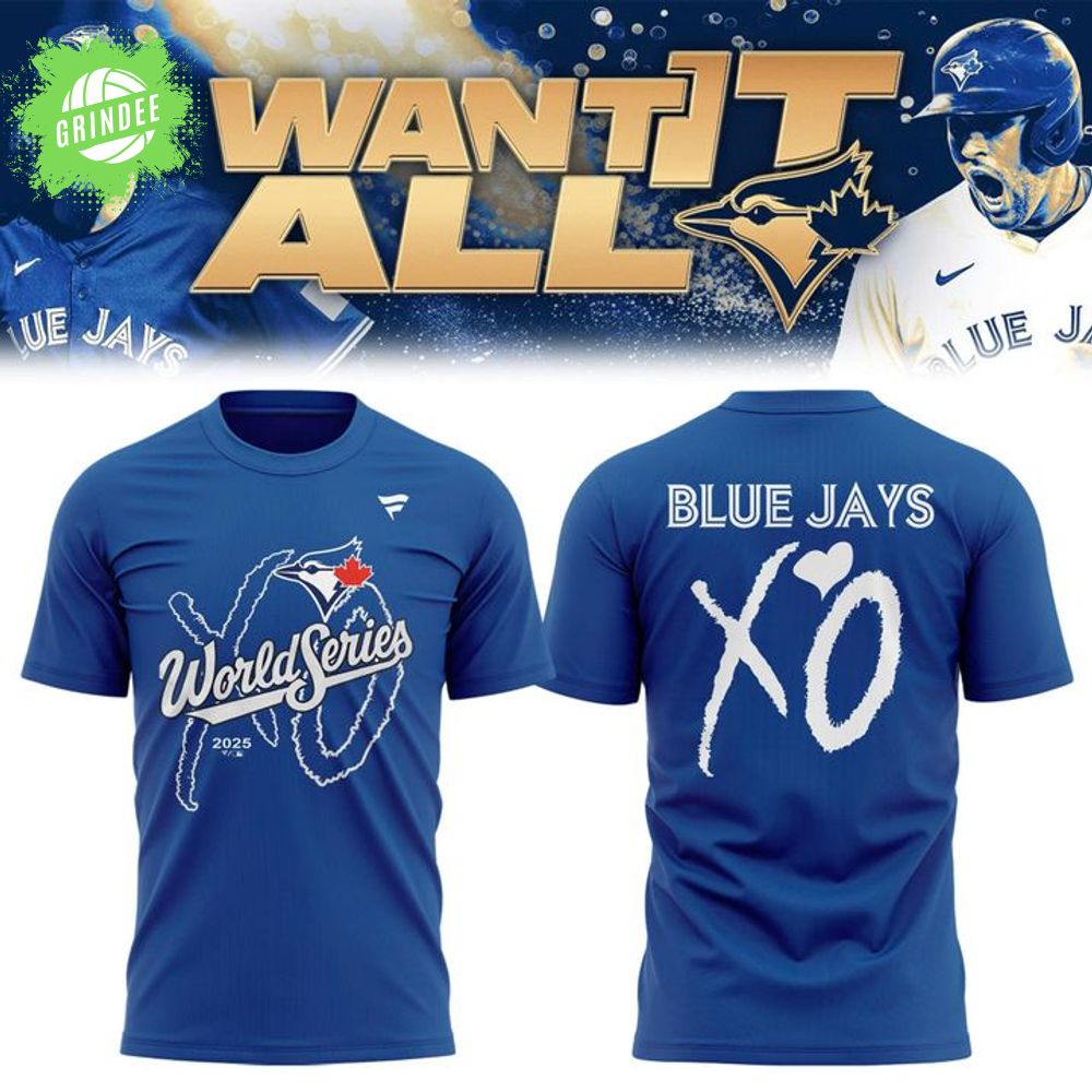 Toronto Blue Jays x The Weeknd World Series Blue T-shirt Toronto Blue Jays x The Weeknd World Series Blue T-shirt