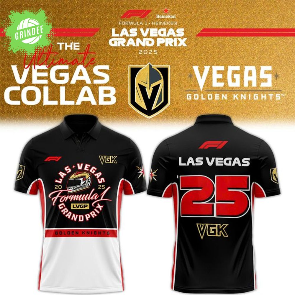Vegas Golden Knights 2025 F1 Las Vegas GP Polo Vegas Golden Knights 2025 F1 Las Vegas GP Polo