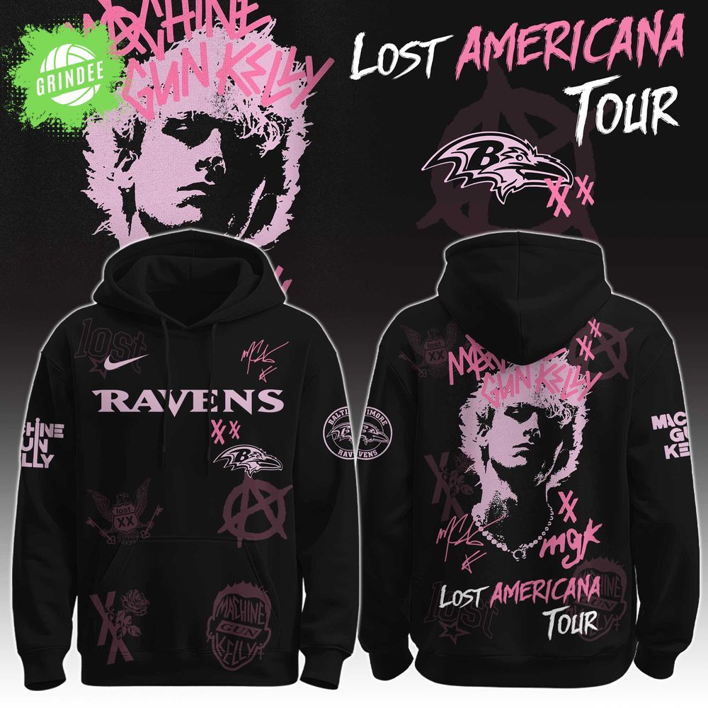 BAL Ravens x MGK ” The Lost Americana Tour ” Hoodie Limited Edition BAL Ravens x MGK ” The Lost Americana Tour ” Hoodie Limited Edition
