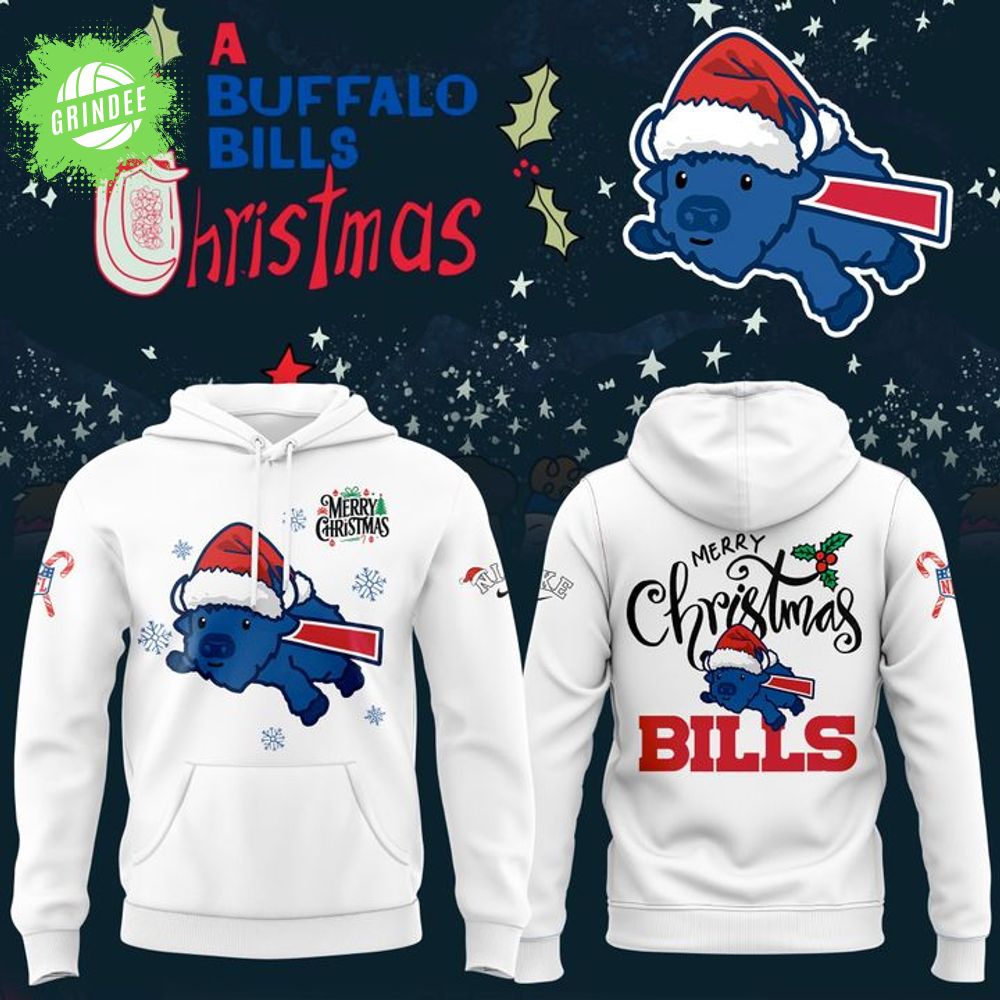 Buffalo Bills Merry Christmas 2025 White Limited Hoodie Buffalo Bills Merry Christmas 2025 White Limited Hoodie