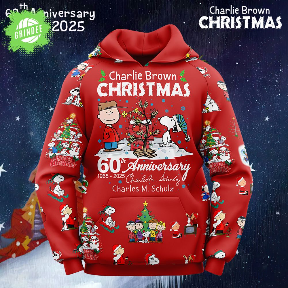 Charlie Brown Christmas -60th Anniversary (1965-2025)-3D Unisex Hoodie Charlie Brown Christmas -60th Anniversary (1965-2025)-3D Unisex Hoodie