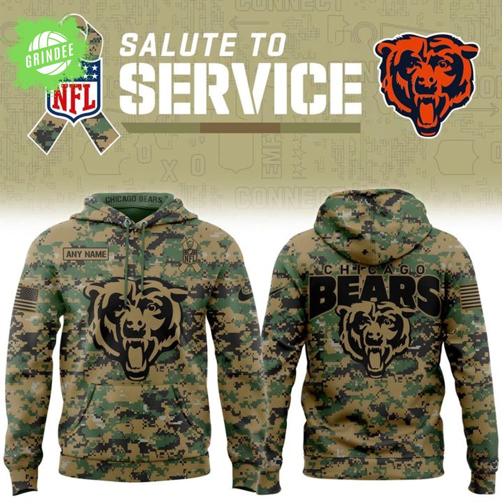 Chicago Bears '' Salute to Service '' 2025 Special Hoodie(Custom) Chicago Bears '' Salute to Service '' 2025 Special Hoodie(Custom)