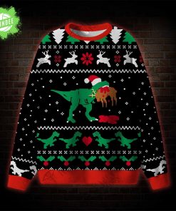 Christmas Dinosaur Ugly Sweatshirts