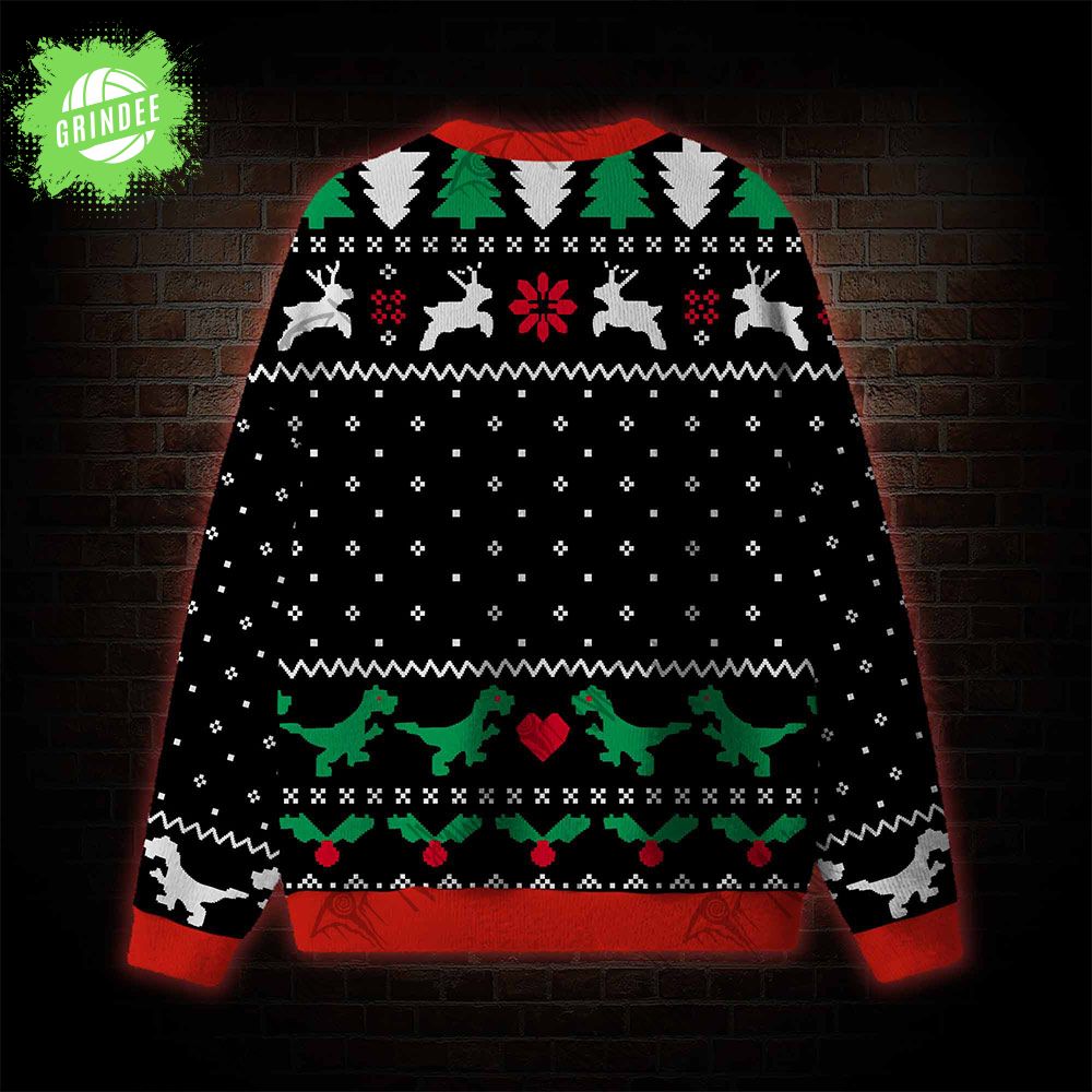 Christmas Dinosaur Ugly Sweatshirts Christmas Dinosaur Ugly Sweatshirts