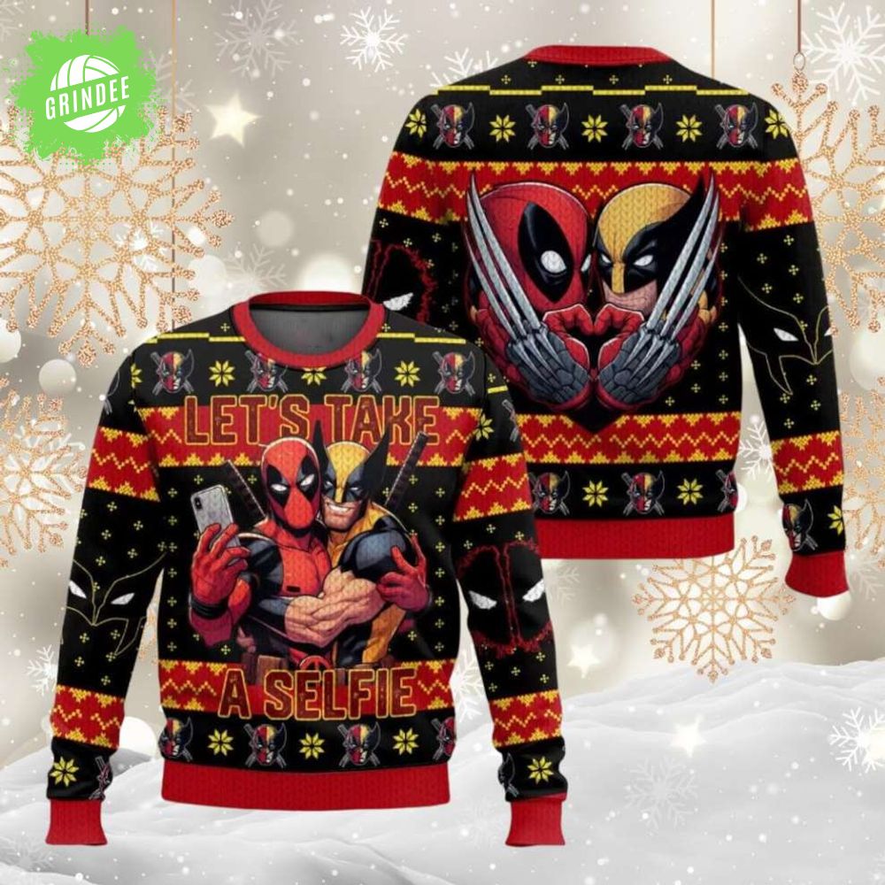 Deadpool Wolverine Christmas theme Ugly Sweater Deadpool Wolverine Christmas theme Ugly Sweater