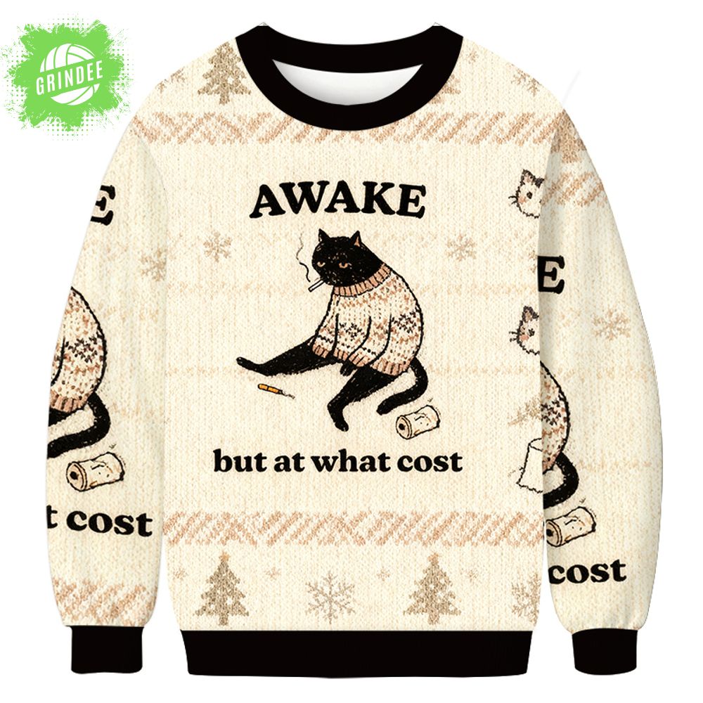 Decadent Smoking Cat Christmas Ugly Sweat Decadent Smoking Cat Christmas Ugly Sweat