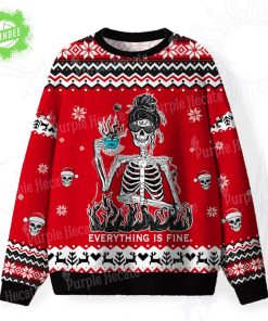 Everything Is Fine Fuzzy Ugly Christmas Sweat