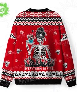 Everything Is Fine Fuzzy Ugly Christmas Sweat