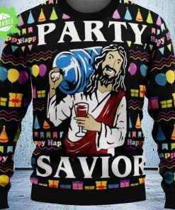 Jesus Party Savior Ugly Christmas Sweater