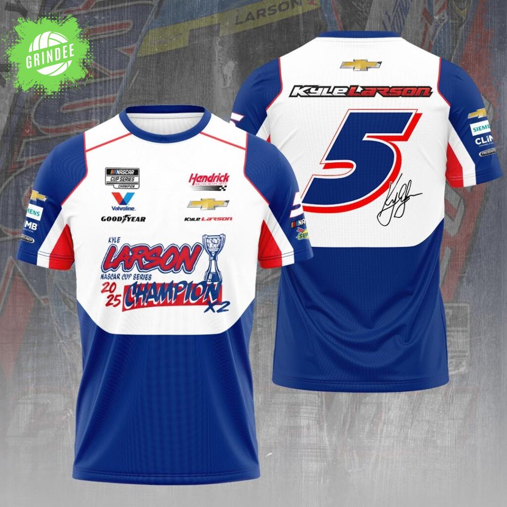 Kyle Larson 2025 NASCAR Cup Series Champion 3D Apparel Kyle Larson 2025 NASCAR Cup Series Champion 3D Apparel