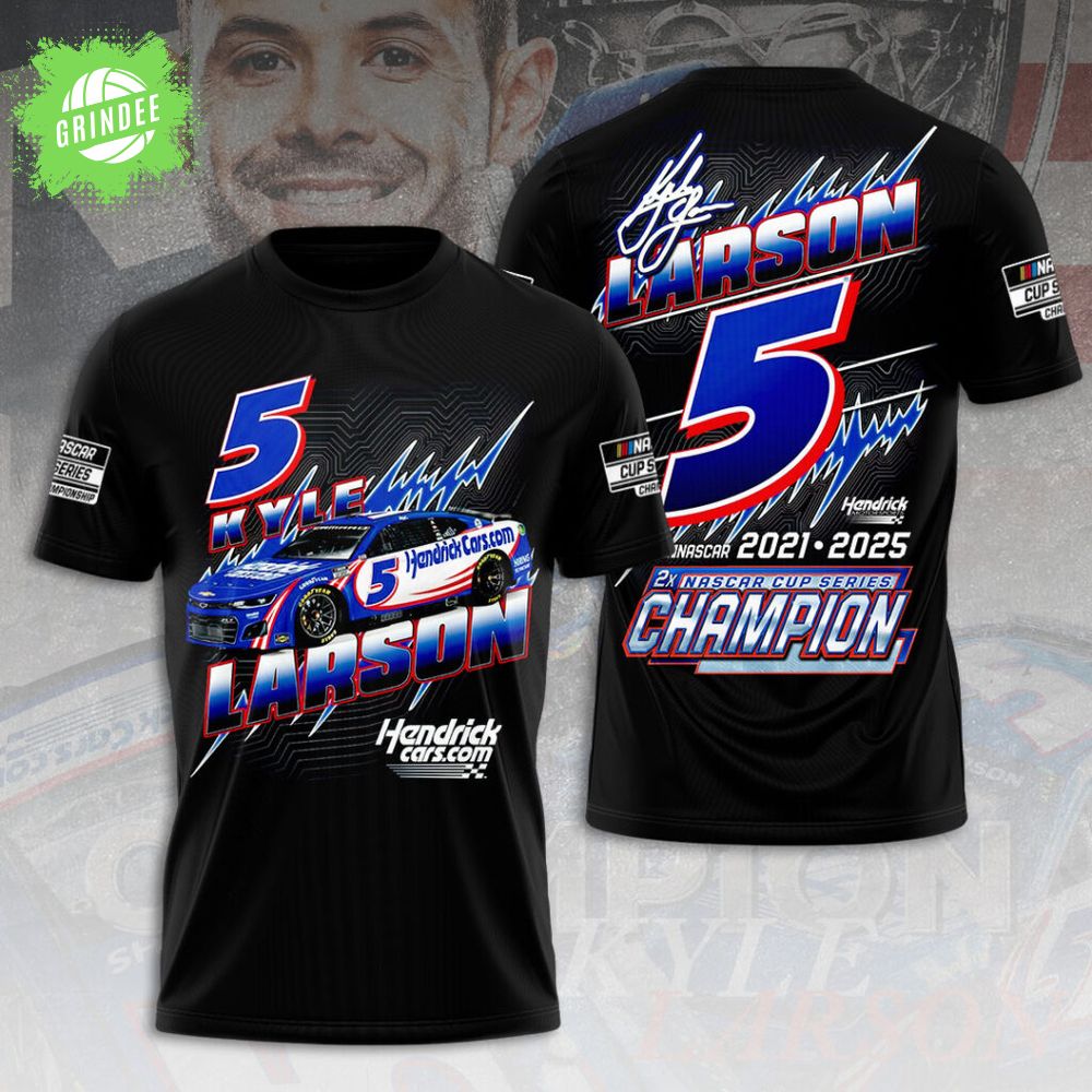 Kyle Larson 2025 NASCAR Cup Series Champion 3D Tee Kyle Larson 2025 NASCAR Cup Series Champion 3D Tee