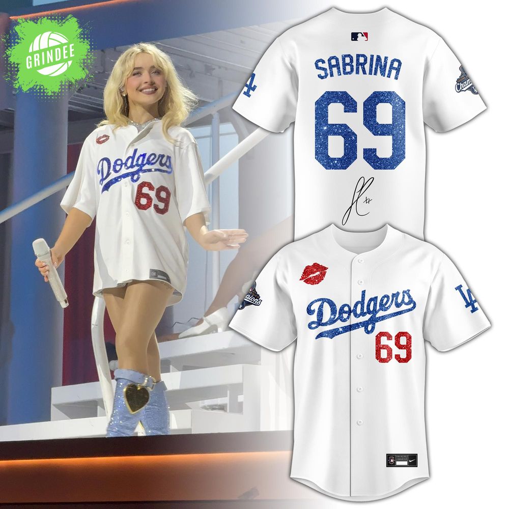 LA Dodgers Sabrina Carpenter 69 Jersey Signed Limited Edition LA Dodgers Sabrina Carpenter 69 Jersey Signed Limited Edition