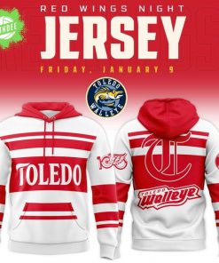 Limited Edition Toledo Walleye x Red Wings Night Hoodie 2025-2026
