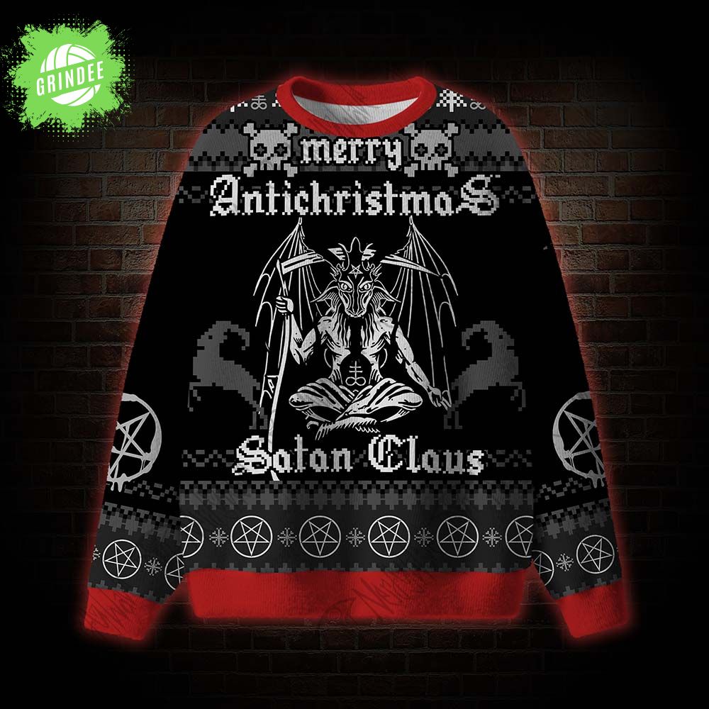 Merry Antichristmas Satan Claus Satanic Ugly Sweatshirts Merry Antichristmas Satan Claus Satanic Ugly Sweatshirts