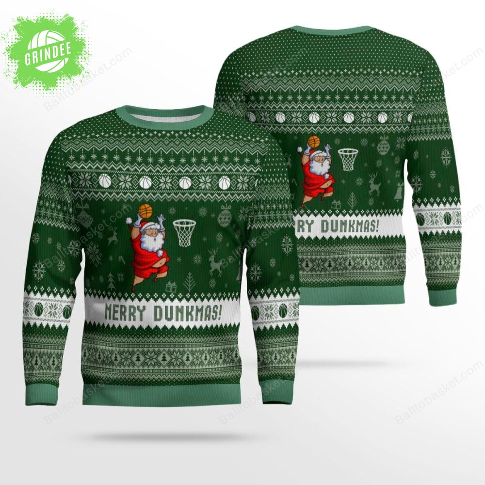 Merry Dunkmas Basketball Ugly Sweater Merry Dunkmas Basketball Ugly Sweater