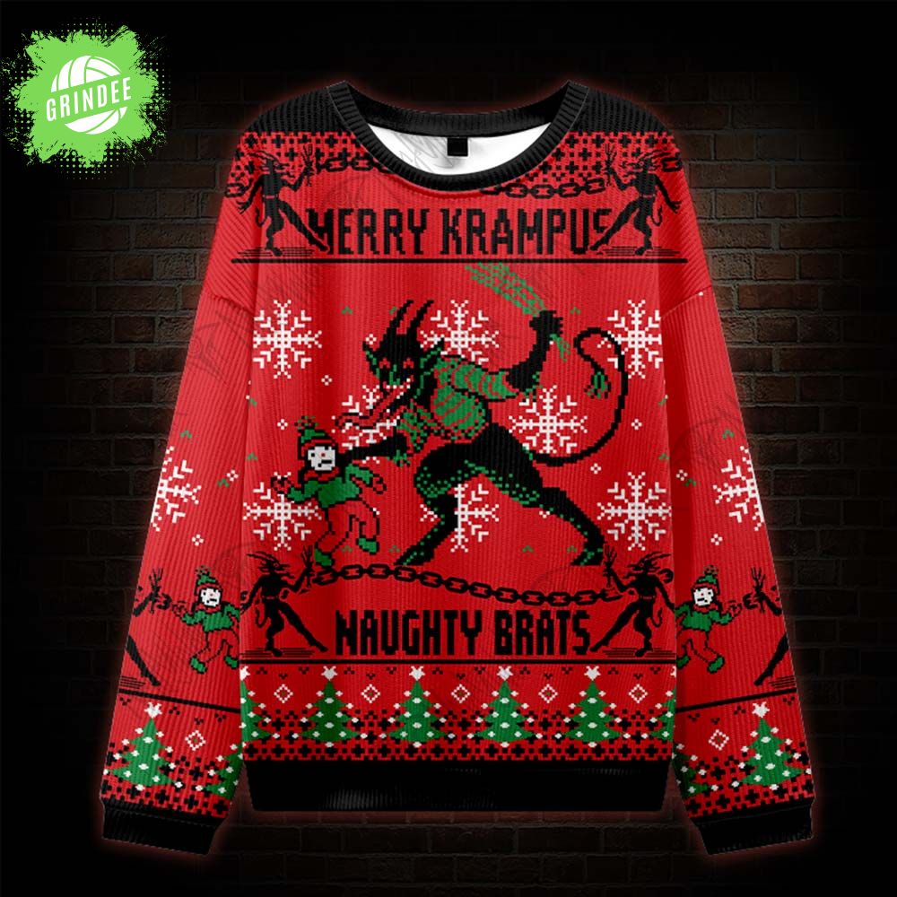 Merry Krampus Naughty Brats Ugly Sweatshirts Merry Krampus Naughty Brats Ugly Sweatshirts