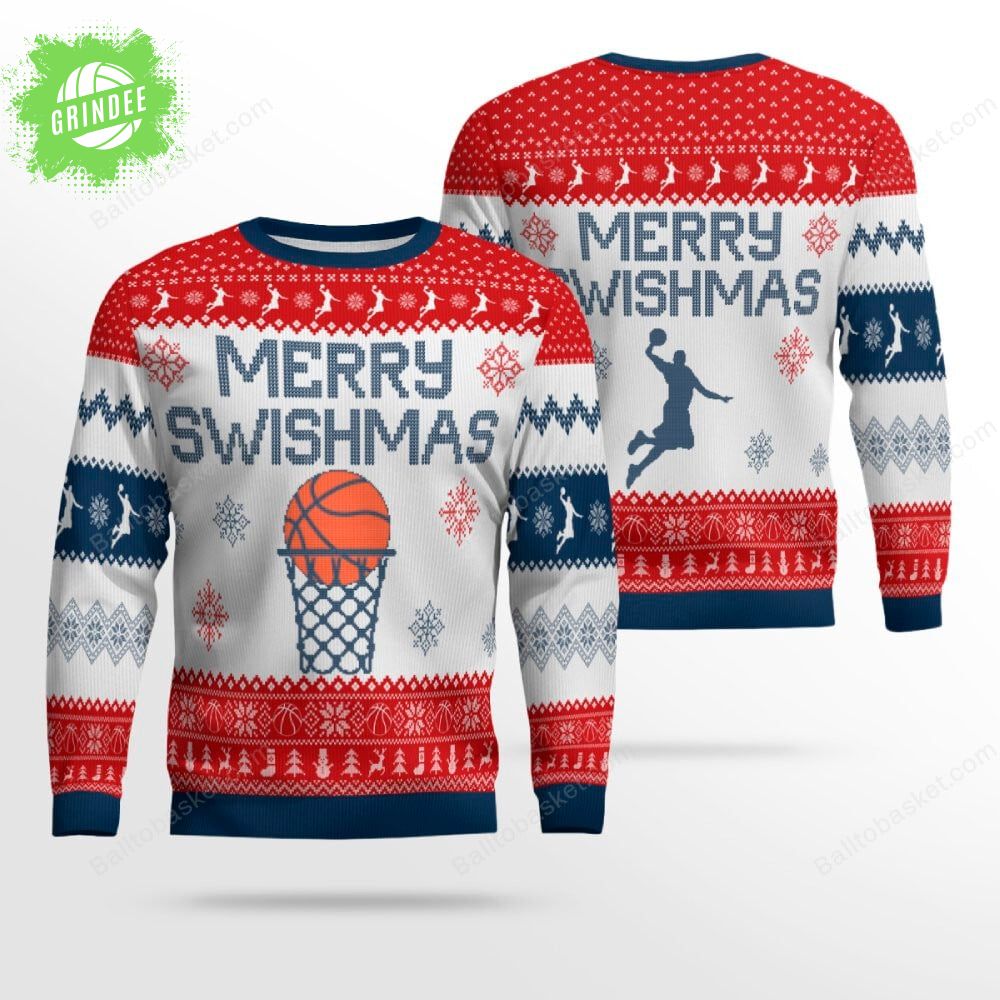 Merry Swishmas Ugly Christmas Sweater – Funny Basketball Holiday Gift Merry Swishmas Ugly Christmas Sweater – Funny Basketball Holiday Gift