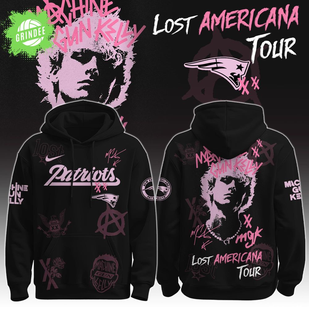 NE Patriots x MGK ” The Lost Americana Tour ” Hoodie Limited Edition NE Patriots x MGK ” The Lost Americana Tour ” Hoodie Limited Edition