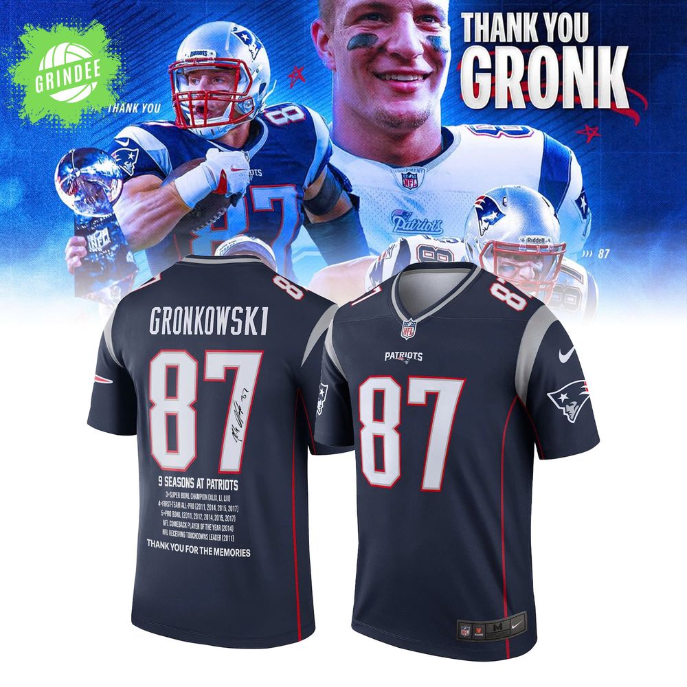 New England Patriots “Thank You Rob Gronkowski” Limited Jersey New England Patriots “Thank You Rob Gronkowski” Limited Jersey