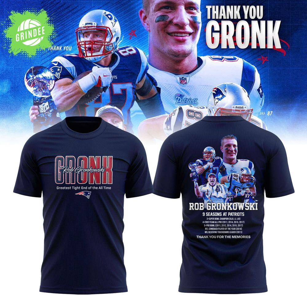 New England Patriots “Thank You Rob Gronkowski” Limited T-shirt New England Patriots “Thank You Rob Gronkowski” Limited T-shirt
